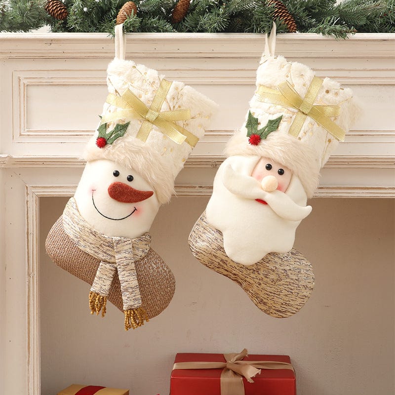 LOVEMI  Christmas Lovemi -  Nordic style white Christmas socks