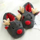 Christmas Shoes Cute Elk Home Slippers-1