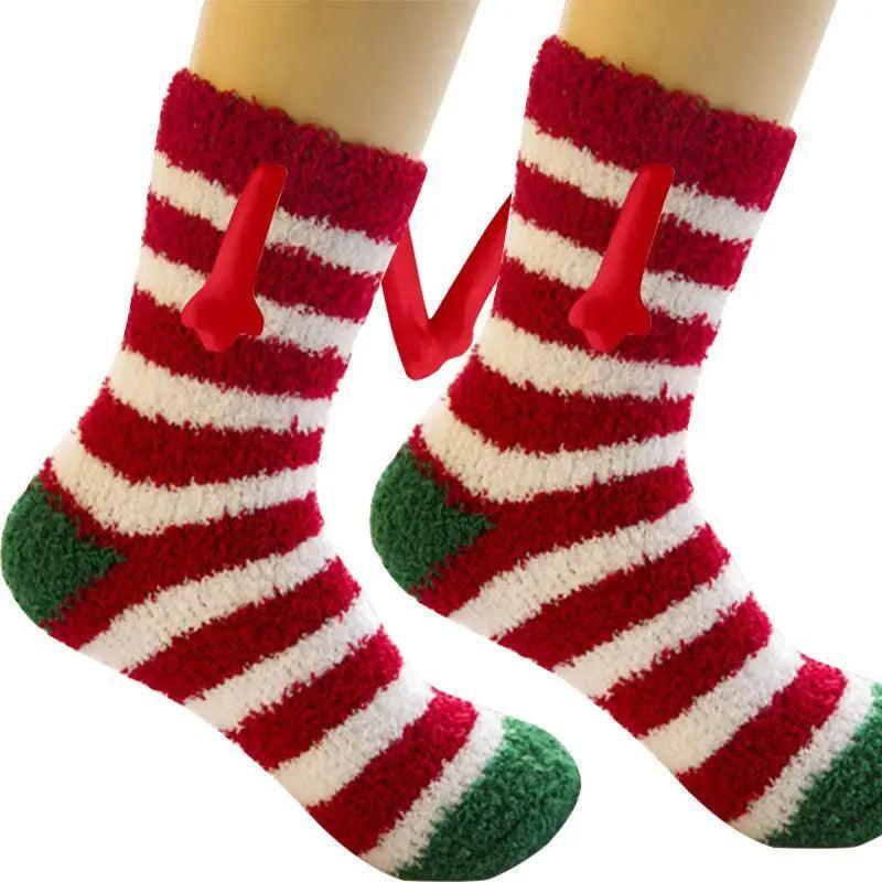 Christmas Supplies Coral Fleece Tube Socks Warm Slipper Bed-Figure 9-11