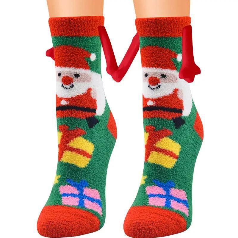 Christmas Supplies Coral Fleece Tube Socks Warm Slipper Bed-Figure 16-18