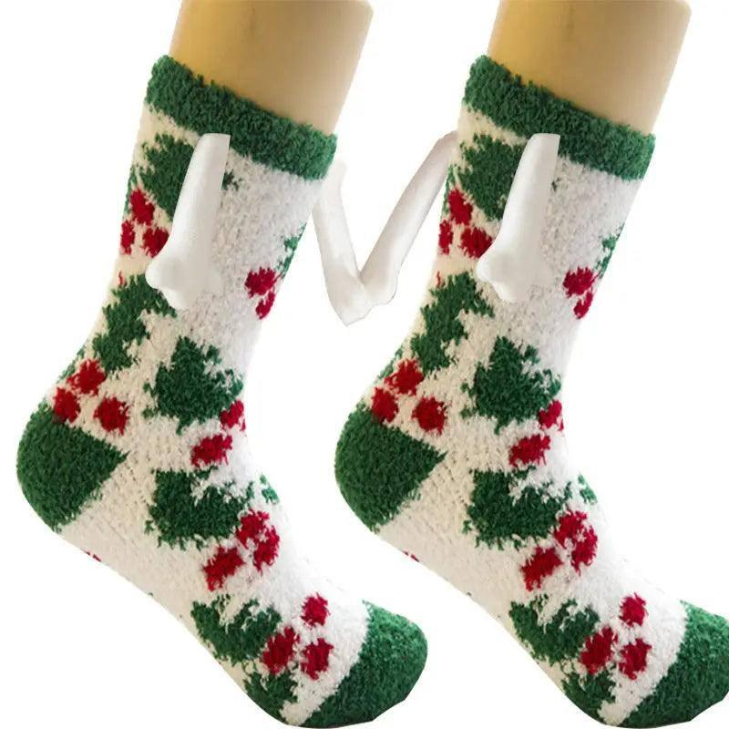 Christmas Supplies Coral Fleece Tube Socks Warm Slipper Bed-Figure 5-7