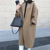 LOVEMI Coats Coffee / One size Lovemi -  Women's Solid Color Straight Long Coat