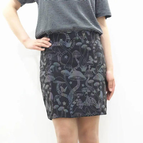 Colorful Mushroom Reflective Skirt High Waist Stretch Hip-7