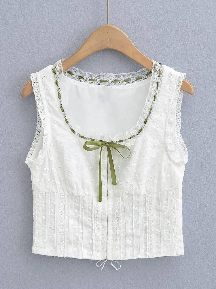 Cross Lace-up Bandage Tank Tops Rope-5
