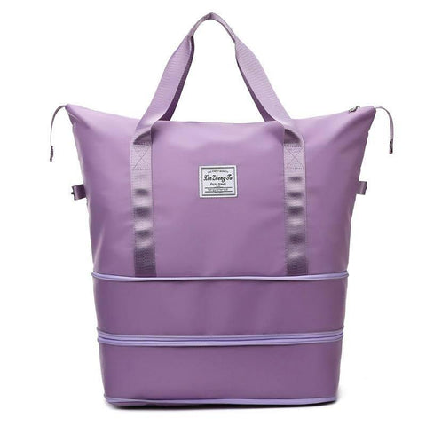 Double Wet And Dry Separation Travel Bag Waterproof Large-Purple-9