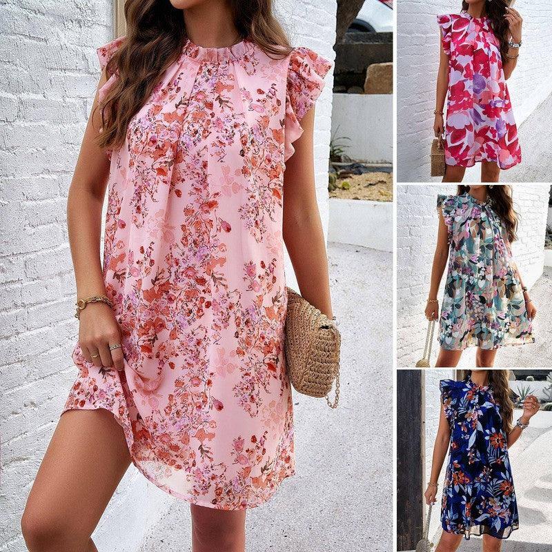 Dress Spring/Summer Elegance Print sleeveless dress-9