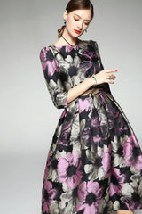 Elegant Floral Midi Dress for Spring Events-4