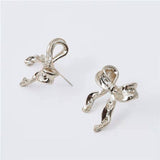 Elegant Gold Bow Earrings for Women-8