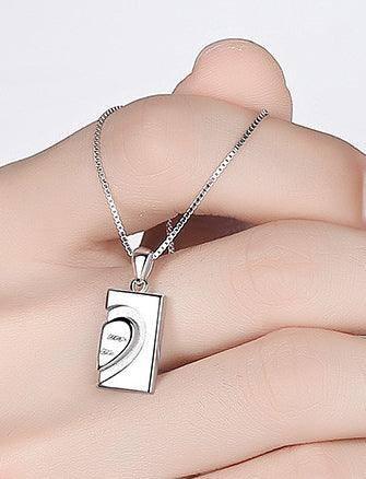 Elegant Heart Pendant Necklaces for Women-D074 Men's 50cm Necklace-10