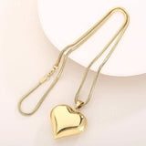 Gold Sliver Hollow Heart-shaped Necklace Ins Simple Versatile Personalized Love Necklace For Women's Jewelry Valentine's Day-5