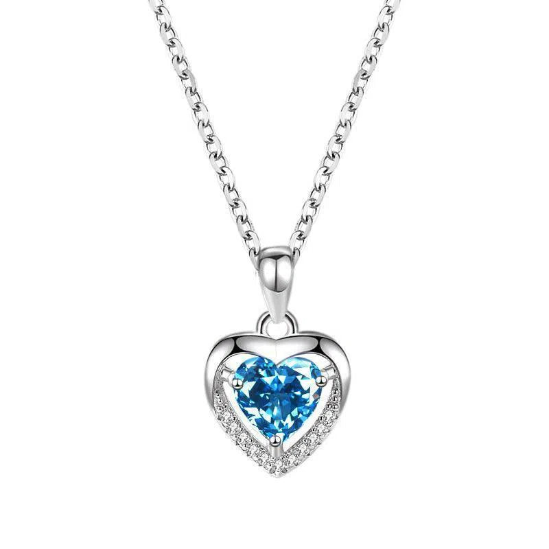 925 Heart-shaped Rhinestones Necklace Luxury Personalized Necklace For Women Jewelry Jewelry Valentine's Day Gift-10