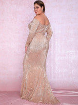 Elegant Plus-Size Sequin Gowns for Special Occasions-6