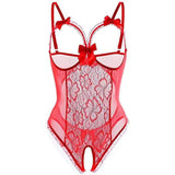 LOVEMI  Erotic lingerie Lovemi -  Transparent Lace Lingerie, Teddy, Open Cap, Bow Tie, Sexy,