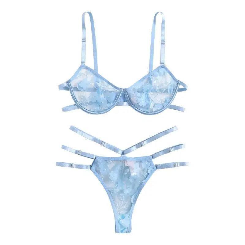 Erotic Lingerie Suit Ladies Sky Blue-SkyBlue-2