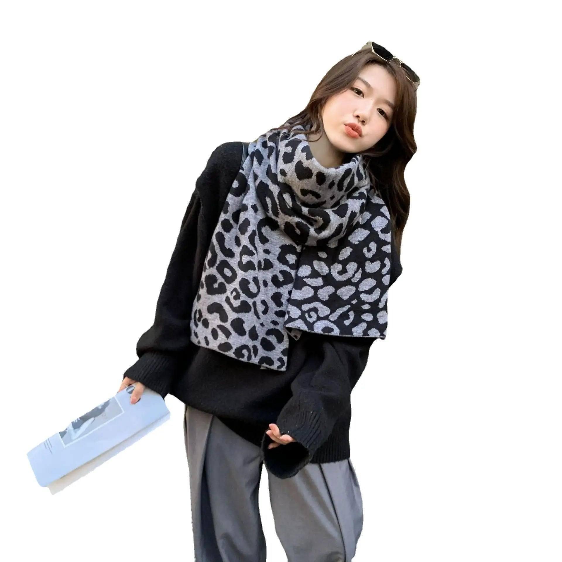 Europe And America Fashion Leopard Scarf Versatile Warm-8