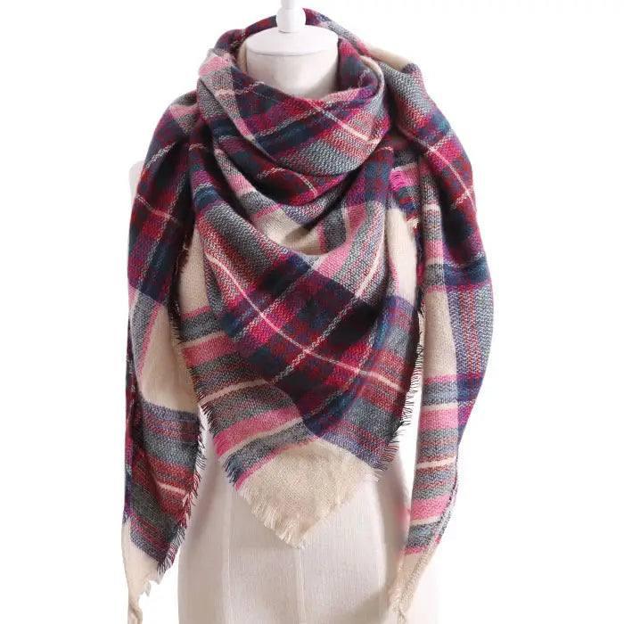 European And American Triangle Cashmere Women's Winter Scarf-New Seven Colours-20