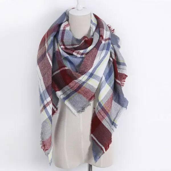 European And American Triangle Cashmere Women's Winter Scarf-Rice coffee-24
