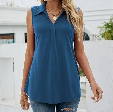 Chic Casual Vest for Women - Everyday Style-Dark Blue-9