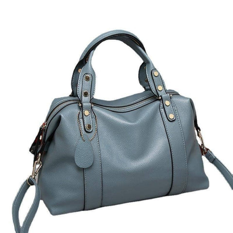 Fashion Boston Shoulder Bag Women's Handbags Retro Rivet-4