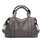 Fashion Boston Shoulder Bag Women's Handbags Retro Rivet-Grey-6