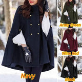 Fashion Casual Women's Loose Woolen Cloak Coat-1