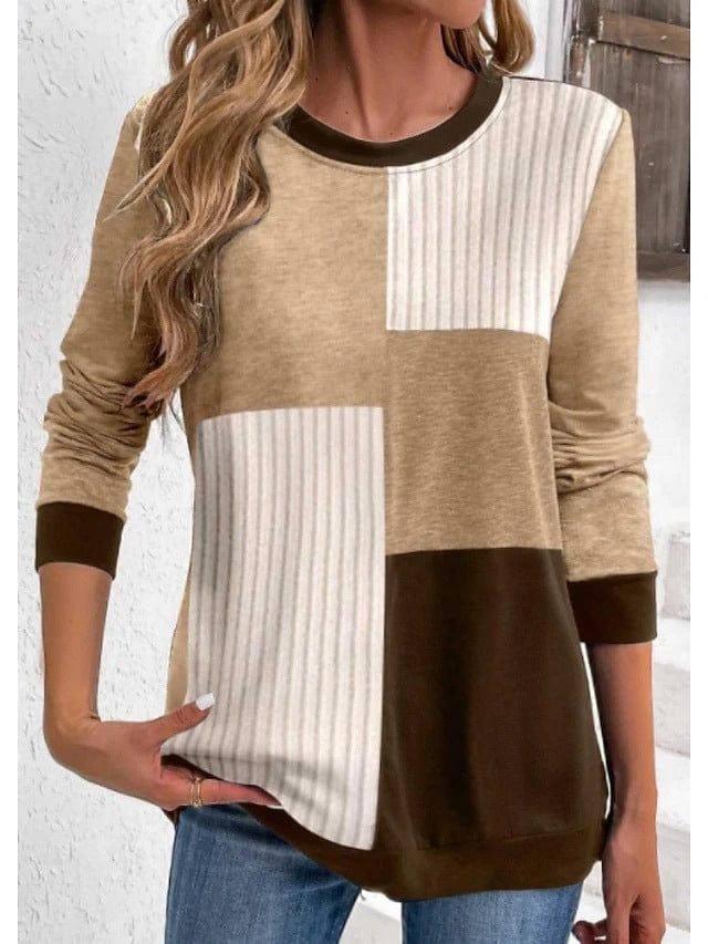 Fashion Cat Women's Round Neck Sweater-3 Style-5
