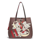 Fashion Classic Women's New Handbag Shopping and Shopping-Brown-1