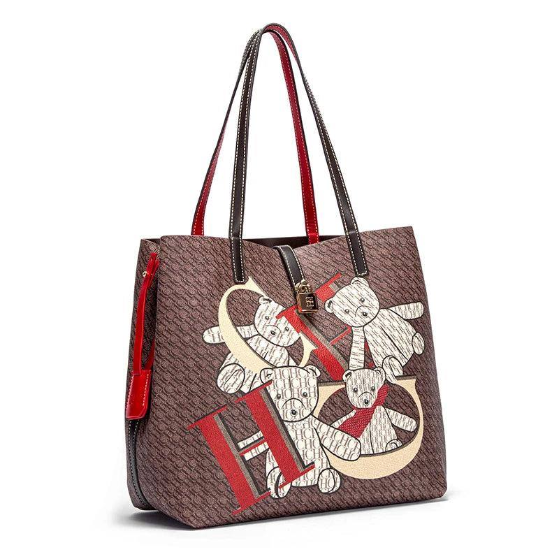 Fashion Classic Women's New Handbag Shopping and Shopping-Brown-7