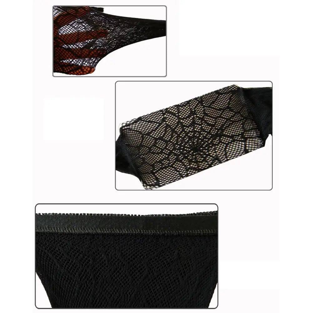 Fashion Small Mesh Anti-Snaking Silk Stockings-Black-4