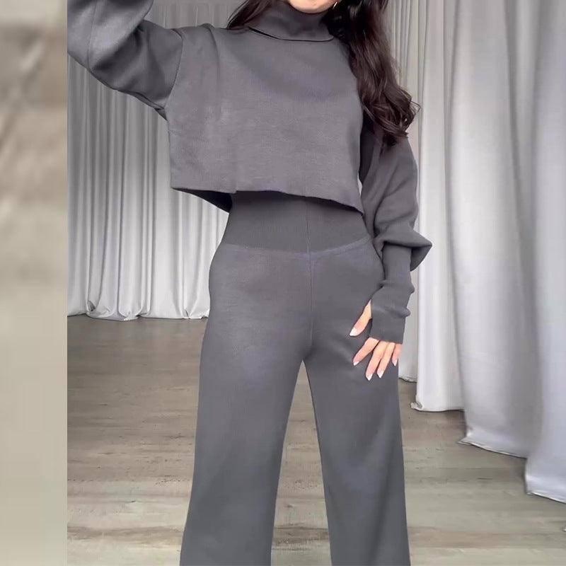 Fashion Suit Gray Turtleneck Long-sleeved Top And-1