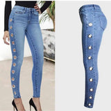Fashion Tight Hoop Jeans For Women-S-1