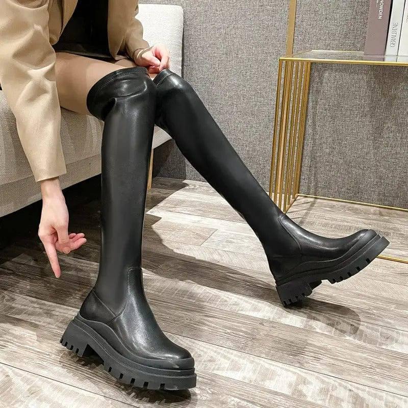 Fashionable Long Boots Slim Women Tall Knight All Match-1