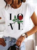 Fashionable Love Tee top LOVEMI  MGQ29410 2XL 