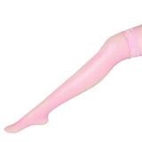 Fishnet stockings lace lace temptation fishnet stockings-Pink-2