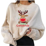 Fleece Christmas Personalized Printing Fashion Loose Sweater-6style-6