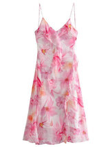 Floral Backless Maxi Dress - Summer Lace-Up Beachwear Midi Dresses LOVEMI MULTI S 