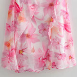 Floral Backless Maxi Dress - Summer Lace-Up Beachwear Midi Dresses LOVEMI   