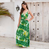 Flowers Long Dress Summer Swing Holiday Beach Dress-7