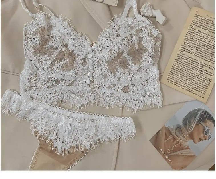 French Sexy Lace Lingerie Set-9