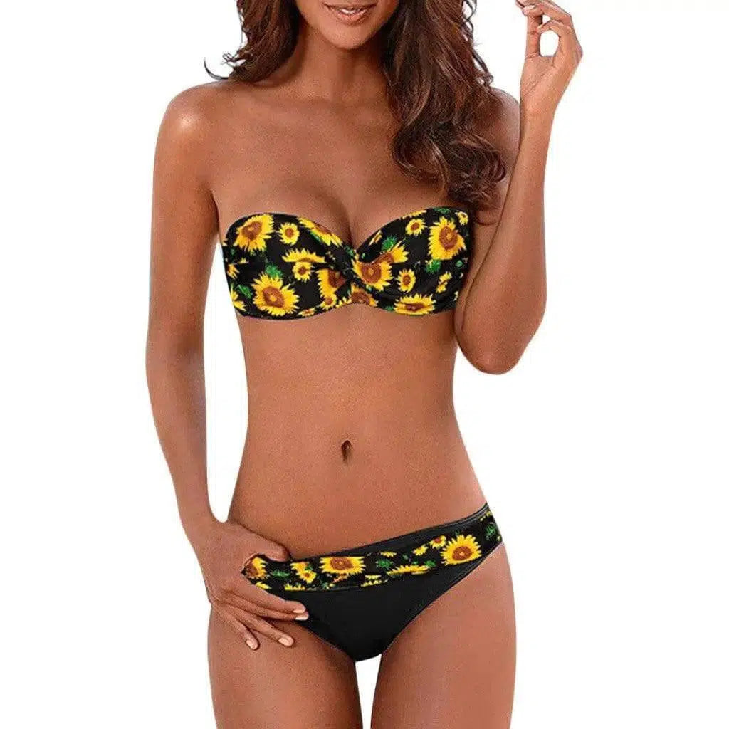 Gradient sexy swimsuit-Sunflower-10