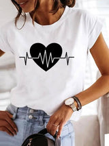 Graphic Love Summer Tee top LOVEMI  MGQ29249 4XL 