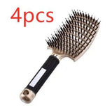 Hairbrush Anti Klit Brushy Haarborstel Women Detangler Hair-Goldenblack-81