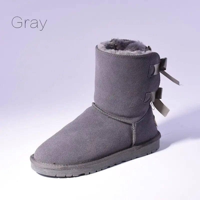 High Quality SALE Women Australia Snow Boots Warm Fur-Gray-8