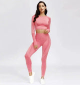 High Waist Sports leggins-Coralred-1