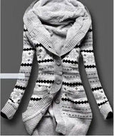 Hooded knitted cardigan-1