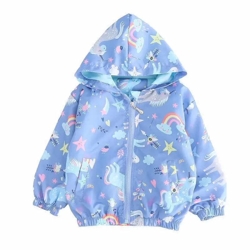 LOVEMI Hoodies Lovemi -  Full Print Pony Zipper Shirt Baby Hooded Stormwear