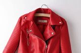 Irregular cuff motorcycle leather jacket-3