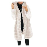 Jacket Winter White Big Solid Jackets For Women Long Coat-6