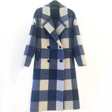 LOVEMI  Jackets Bluewhite / L Lovemi -  Women's double-sided cashmere coat