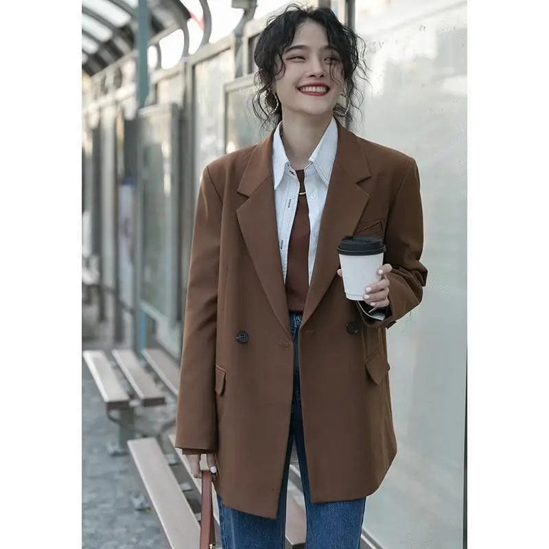 LOVEMI Jackets Caramel Mocha / XS Lovemi -  Women's Suit Jacket Spring And Autumn Design Sense Niche